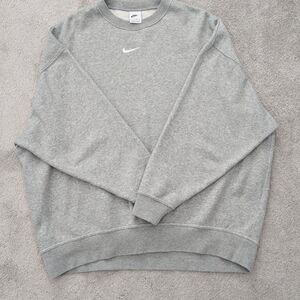 Nike Oversized Crewneck Sweatshirt with White Swoosh
